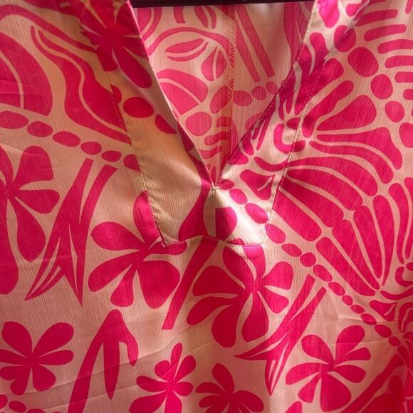GCG Pink Floral Women's Tunic Top - Picture 7 of 7